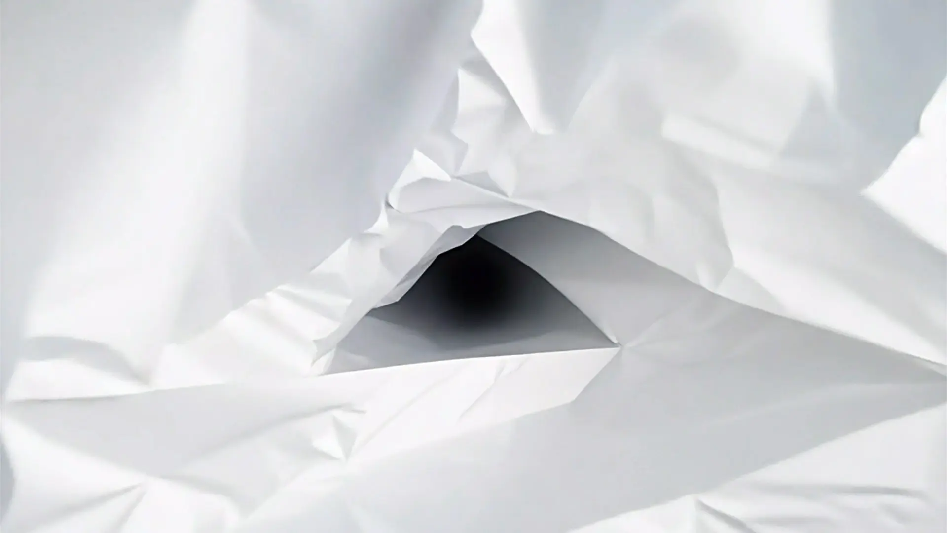 Crisp White Paper Tunnel Background for Logo Animation